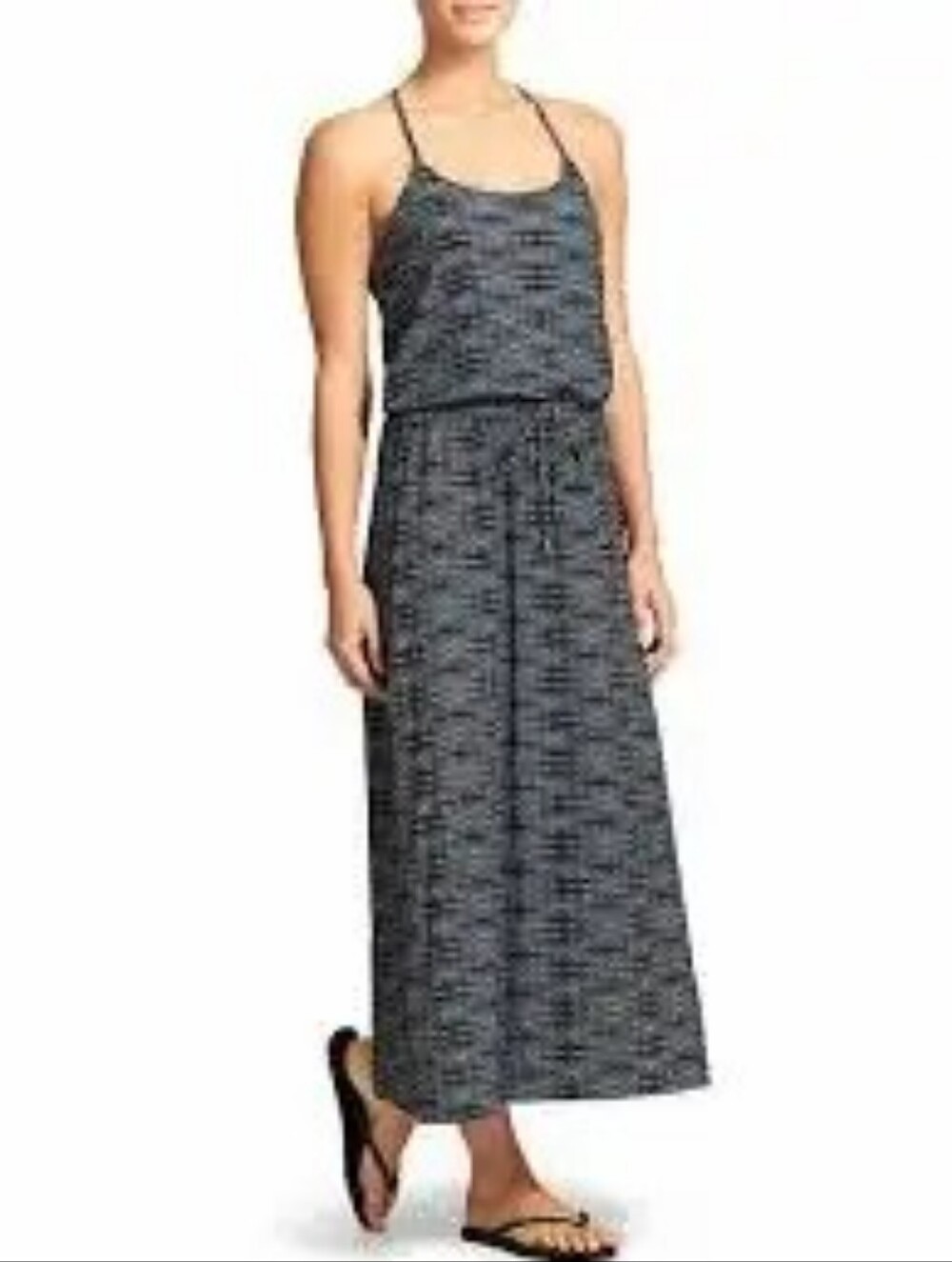 Athleta Ariel Novella Maxi Dress In Black/silver Shimmer Sz 4 EUC MSRP $128
